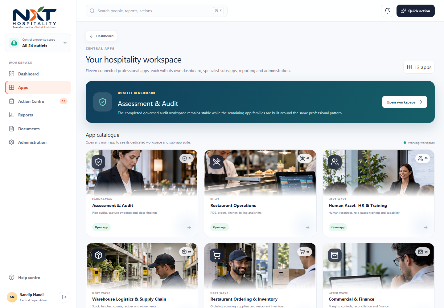 NXT Hospitality apps catalogue